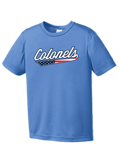 COLONELS- Baby Blue Performance Fabric T shirt- Youth and Adult