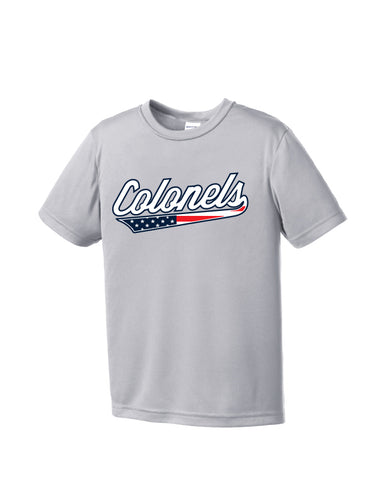COLONELS- GRAY Performance Fabric T shirt- Youth and Adult
